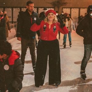 Velvet wide leg pants